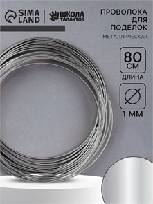 {{photo.Alt || photo.Description || 'Проволока металлическая для поделок и декорирования, 5 шт. по 80 см, D= 1 мм, цвет серебристый'}}