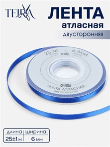 {{photo.Alt || photo.Description || 'Лента атласная TEIRA, двухсторонняя, 6 мм, 25±1 м, синяя №0329'}}