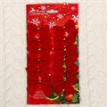 Новогодние украшения текстильные "Бантик" набор 12 шт, 5.5 х 5.5 см, цвет красный 543771