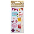 Аппликации самоклеящиеся (натирка) "Сладкий праздник" 15.5 × 8 см, бумага, с деревянным шпателем 1046041