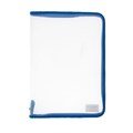Папка пластиковая А4, молния вокруг, прозрачная, «Офис», ПМ-А4-01, синяя 1227627
