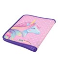 Папка для тетрадей А5 "Единорог" молния вокруг, пластик, 1 отделение, без ручек 4216909