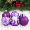 Новогодний шар "Византия. С блёстками" d = 6 см, пластик, цвет фиолетовый 2131363-блестки
