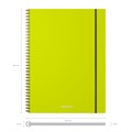 Тетрадь А4, 80 листов в клетку на гребне GLANCE NEON, пластиковая обложка, на резинке, МИКС 2498317