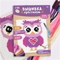 Вышивка крестиком для детей «Сова», набор для творчества, 14 х 10 см 7426447