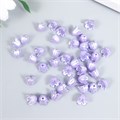 Бусина пластик "Цветок ландыша жемчужный"  фиолетовый 1х0,9х0,9 см 9104573