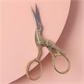 Ножницы для рукоделия «Цапельки», скошенное лезвие, 3,5", 9 см, цвет золотой, Premax 1363654