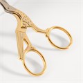 Ножницы для рукоделия «Цапельки», скошенное лезвие, 3,5", 9 см, цвет золотой, Premax 1363654